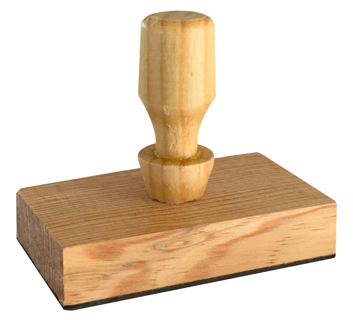 Sellos personalizados con base de madera - Medidas grandes